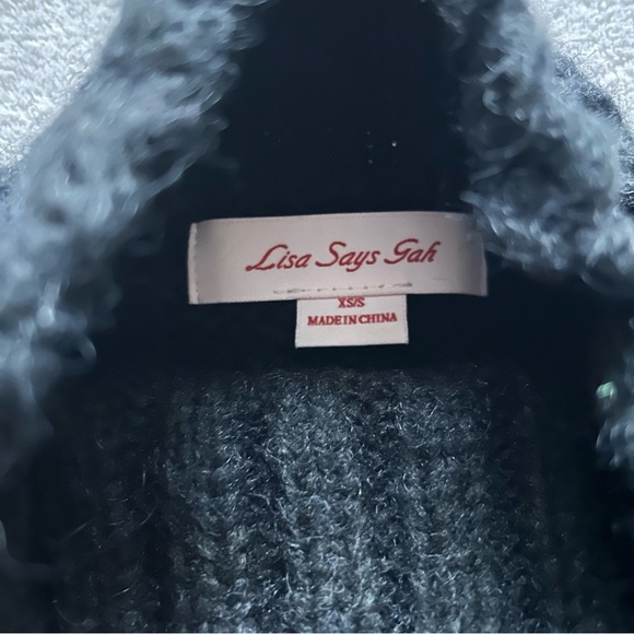 Lisa Says Gah Cece Turtleneck in Ink Bow Size XS/S - Picture 8 of 9